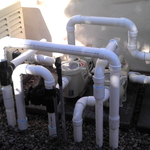 Equipment set plumbed for maximum hydraulic flow