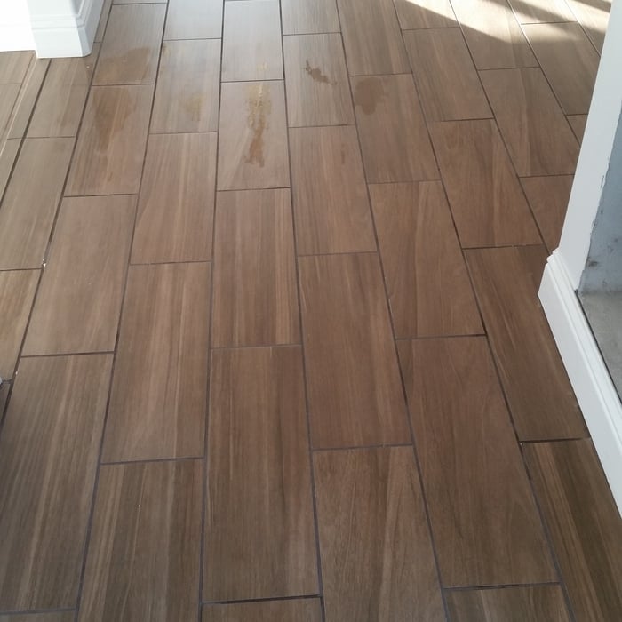 Grout haze after