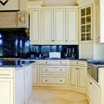 Blue & White Kitchen Cabinets
