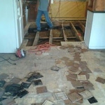 Tearing out old floor