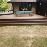 Composite deck with Hot tub