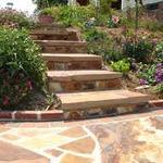 Flagstone patio & steps