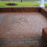 Brick and paver covered pavilion