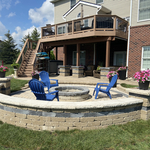Paver accent sitting wall
