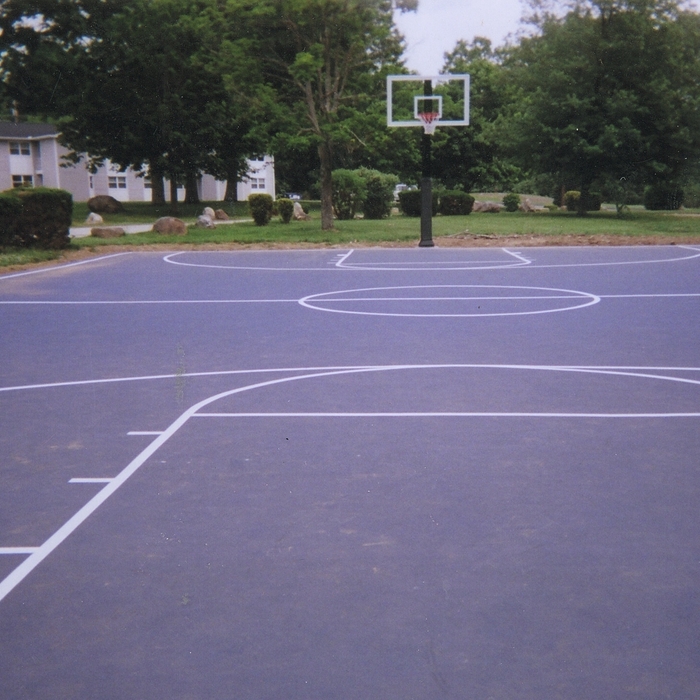 finished basketball court
