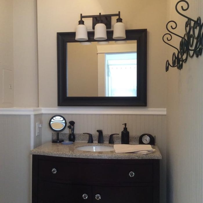 "After" bathroom vanity