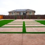 Concrete and turf