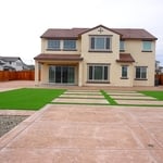 Concrete and turf
