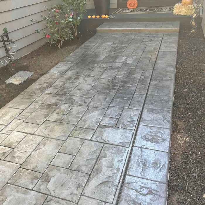 Concrete and turf