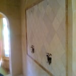Wall in shower