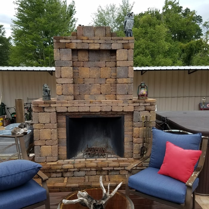 Exterior Fireplace - Ocean Isle Beach, NC
