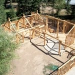 Over view before the rafters are cut in.