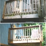 Spindels and end boards with green mold