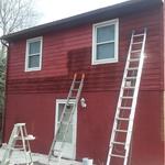 Exterior solid stain job