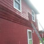 Exterior solid stain job