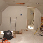 New sheetrock put on.