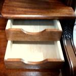 Drawers of mahogany/maple