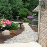 Flagstone walkway