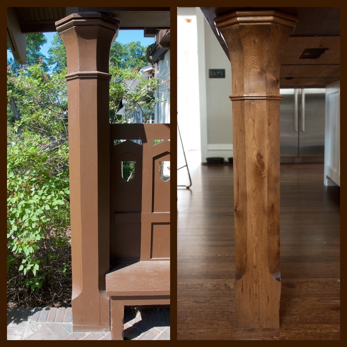 Octagonal Solid Elm Columns and Table Legs