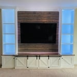Built in cabinet TV wall.