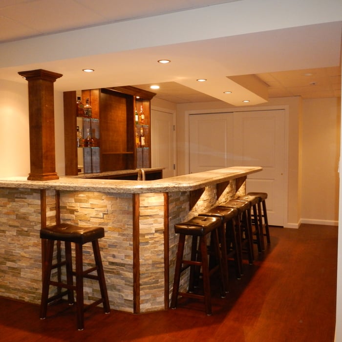 Basement H, finished bar.