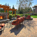 Patio, Landscape, outdoor fire