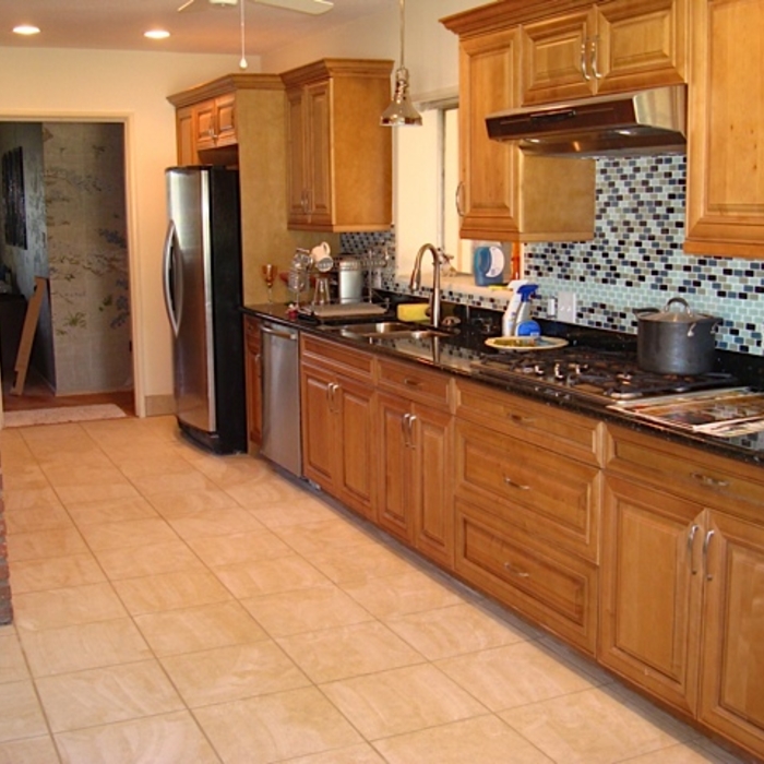 finished cab counter tops and flooring