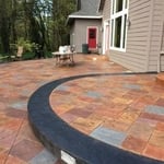 Bernards Stamped and stained patio