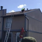 Shingle Roof Being Repaired