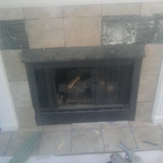 half way through tile work