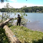 John Sr. getting wet