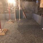Finished basement lowering