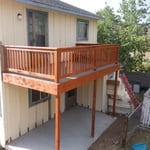 Two Storied Concrete Slab Patio with Decking