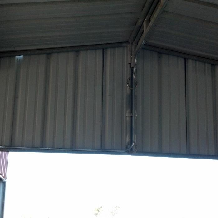 Conduit routed from barn to tack room