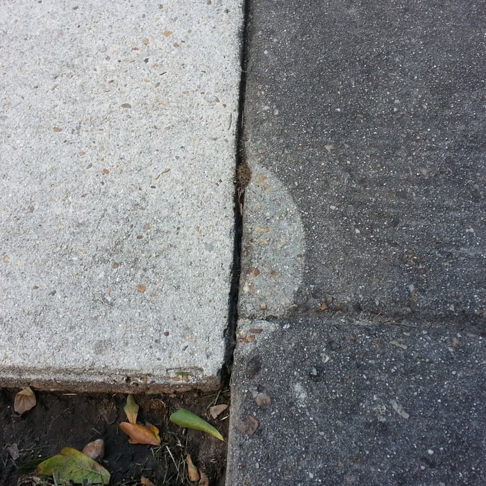 Residential sidewalk after/before