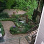 Balcony view of patio installation