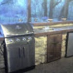 Simple out door grilling/kitchen area