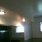 new bathroom drywall and lighting