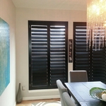 Black, tiltless Shutters