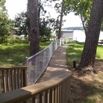 4' Chain link to lake.