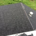 arial view of 90 percent finished roof