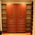 Walk In Wood Grain Closet