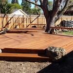 contemporary deck without railings