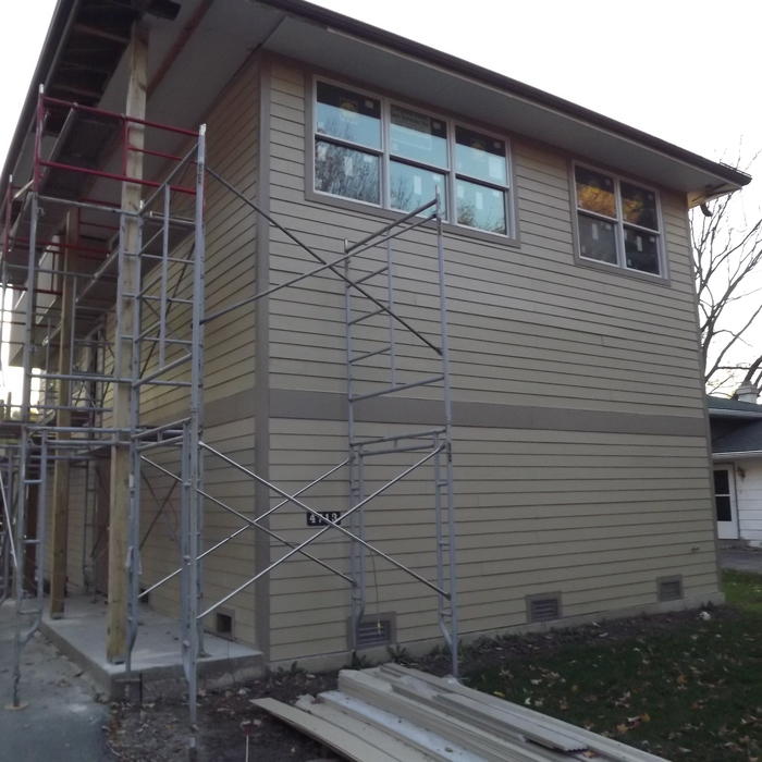 Front ground level view - deck installation