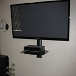 Tilt TV mount and single tier a/v shelf