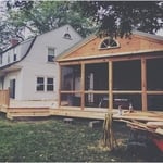 Custom Cedar deck and storm room