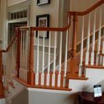 Staircase with twisted spiral newles