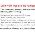 Dryer vent fires
