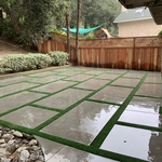Artificial turf strip work