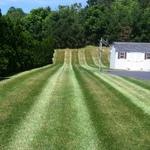 We mow perfectly straight lines!